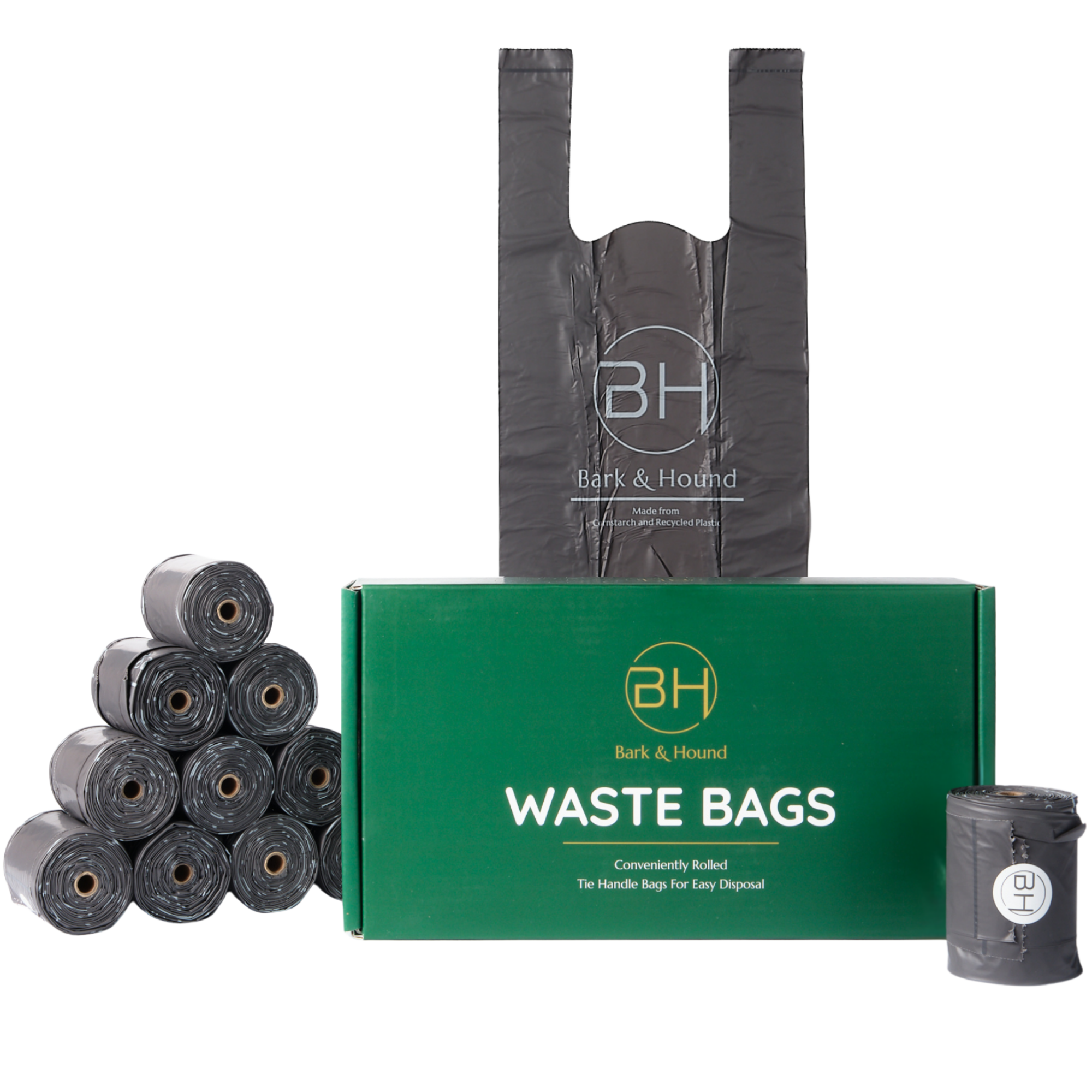 150 Ultra Strong Dog Poo Bags With Tie Handles