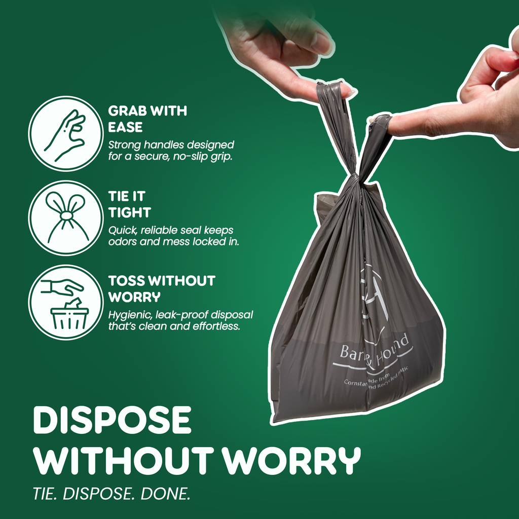 150 Ultra Strong Dog Poo Bags With Tie Handles