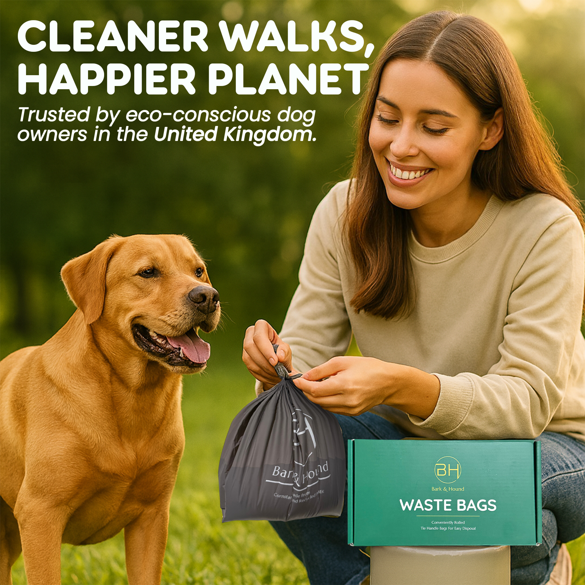 150 Ultra Strong Dog Poo Bags With Tie Handles