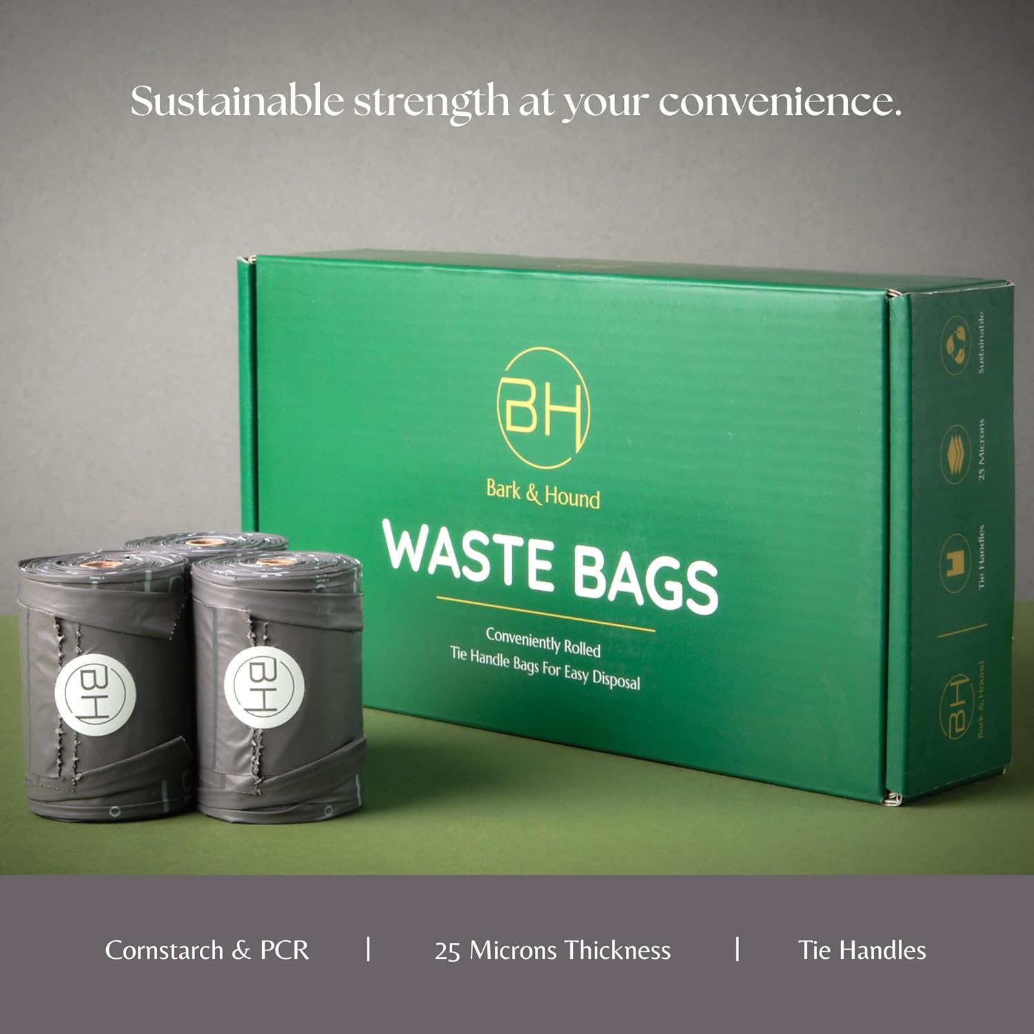 150 Ultra Strong Dog Poo Bags With Tie Handles